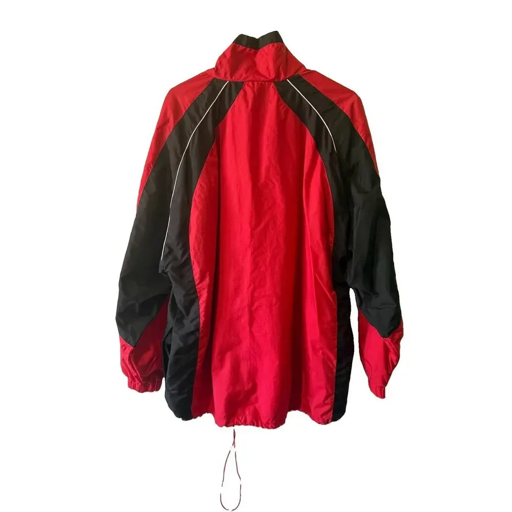 Vintage Dale Earnhardt Jr #8 Budweiser NASCAR Windbreaker Jacket Red Mens XL